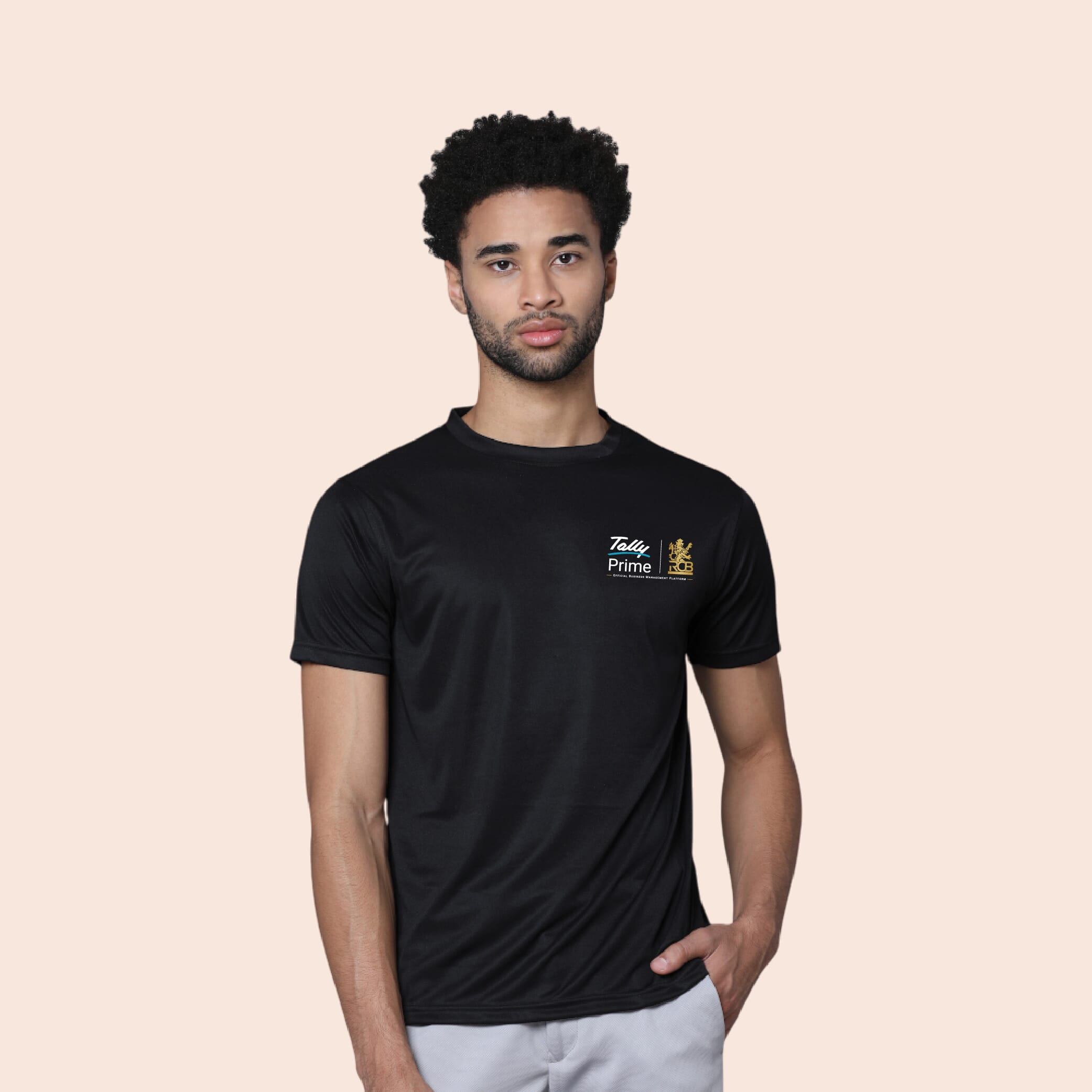 Greys&Blues Pima Round neck T-Shirt-Black